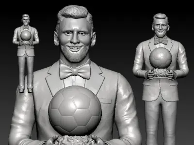Lionel MESSI - GOLDEN BALL - 3D MODEL PRINT 3D print model