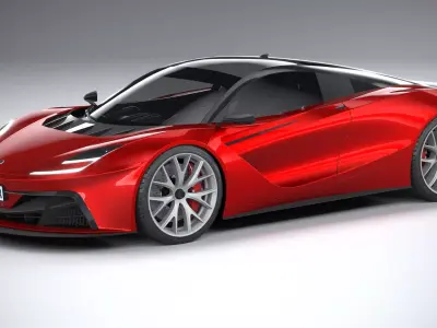 Generic Supercar v2 2020 LowPoly 3D model