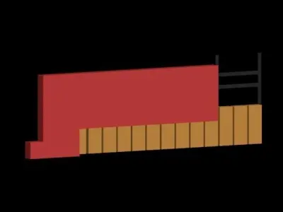 3D Bungalow Home Design   Low-poly 3D model