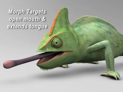 Chameleon - Green 3D model