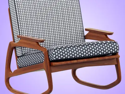 Baxter Ingrid Rocking Armchair 3D model