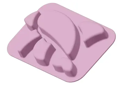 Plastic Kids Dolphin Plate 3D model