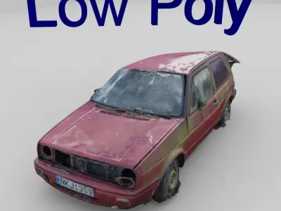 Golf Mk II Spring Edition Low-poly 3D model