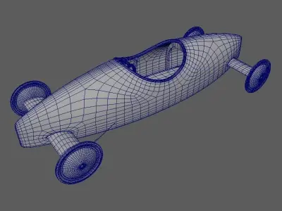 The Red Baron Soapbox Derby Car 3D model