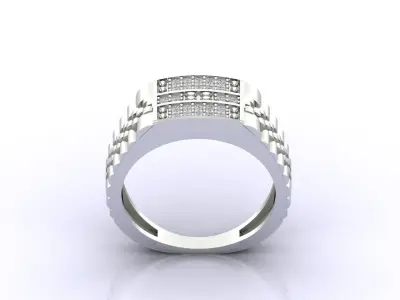 Print Ready STL 3DM  Gents Rings Diamond Men Ring  3D print model