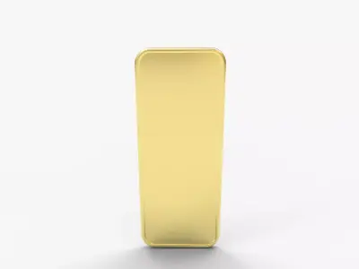 Capital Rectangle Mirror Golden 3D model