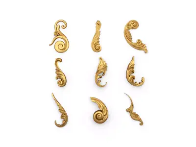 Acanthus Leaves Collection 10 3D model