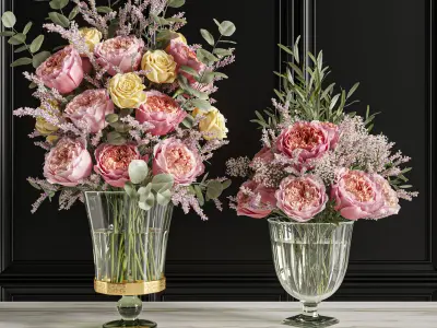 Flower Set 018 Rose Caspian 3D model