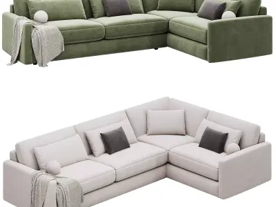 Kipton Two-Piece Sectional By Arhaus 3D model