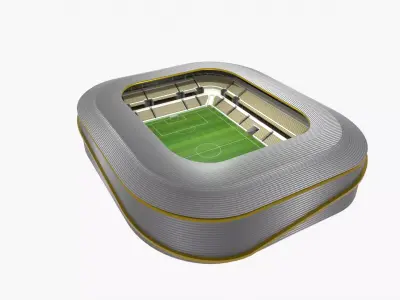 Soccer Stadium Low-poly 3D model 13