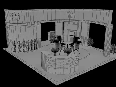  Booth Exhibition Stand a18  3D model