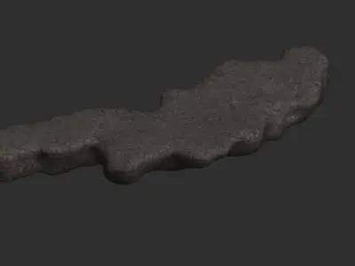 Rock Walkway 4 - Base Free low-poly 3D model