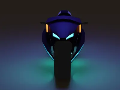 Low Poly Sport Bike Low-poly 3D model