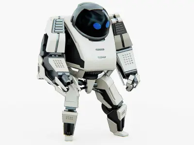 BATTLE DROID S-200 Rigged for Unreal Engine - Unity - MIXAMO 3D model