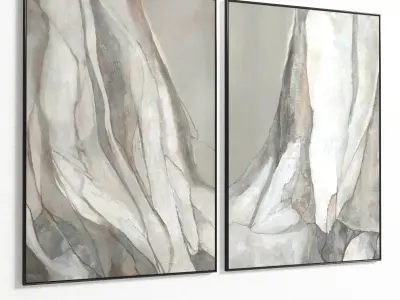 Plaster Two Photo Frame 92 Low-poly 3D model
