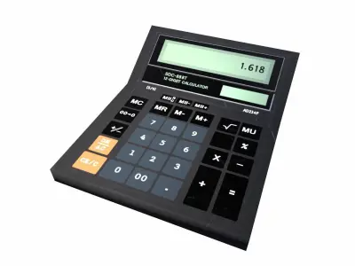 Calculator Low-poly 3D model