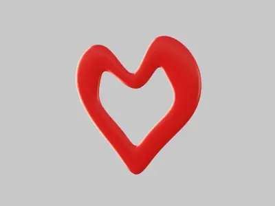 Heart icon v 35 3D model