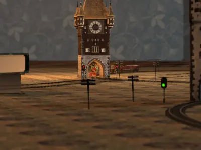 The Railway Mechanical Toy Low-poly 3D model