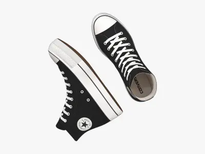 Chuck Taylor All Star Lift Platform High Top Black 3D model