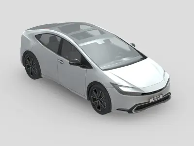 Toyota Prius 2023 Low-poly 3D model