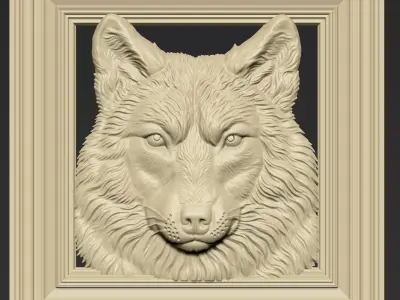 Wolf Head A25 3D print model