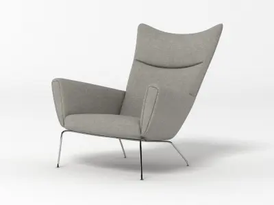 Hans J Wegner Wingchair 3D model