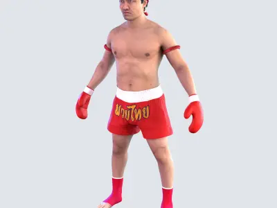 Thai Boxer B 3D model