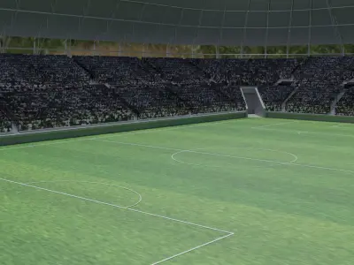 Soccer Stadium - Soccer Fans Low-poly 3D model purchase
