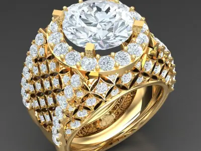 Luxury Men Rings Designs 5MR020 3D print model