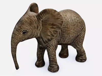 Elephant Low-poly 3D model
