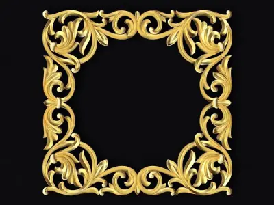 Central decor ornament for furniture 3D model 414
