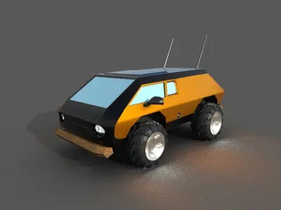 BRU VAN REPLICA Low-poly 3D model