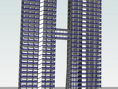 50 Floor Skyscraper 3D model