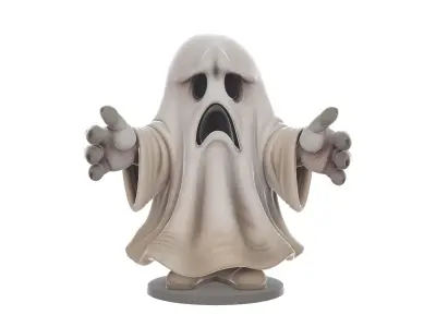 Cute Spooky Ghost Miniature Halloween Decoration Haunted House  3D print model