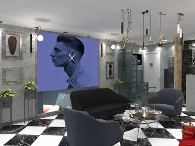 Barber shop  3D model