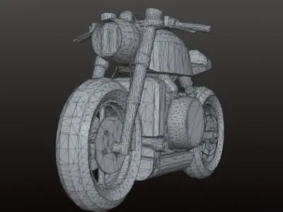 High Quality 3D Motorcycle Model-Available in Multiple Formats Low-poly 3D model