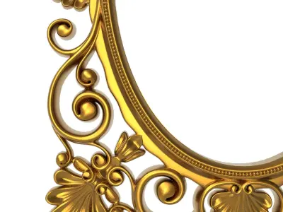 carved frame 3D model 9