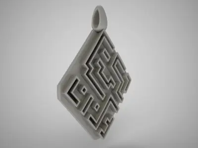 Antique Charm Necklace 3D print model