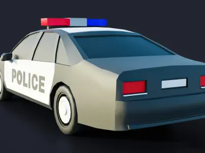 Low-poly Chevrolet Police Car Low-poly 3D model