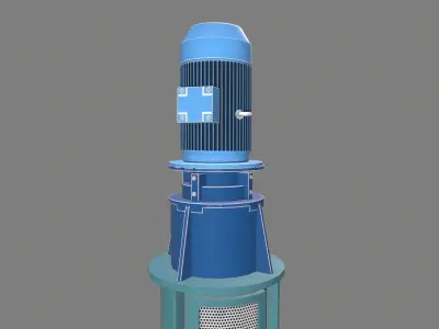 Vertical Pump Low-poly 3D model
