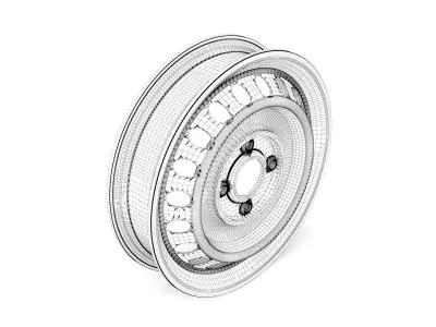 Steel rim 08 3D model