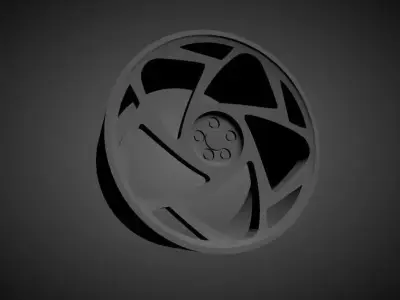 Radi8 R8S5 scalable and Printable rim 3D print model