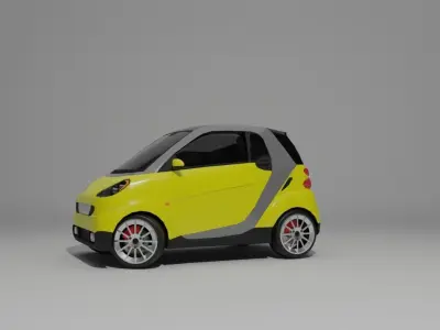  Smart ForTwo 2008 LowPoly 3D model Low-poly 3D model