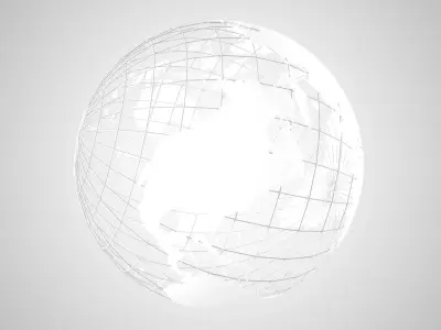 Globe News Skeleton White 3D model