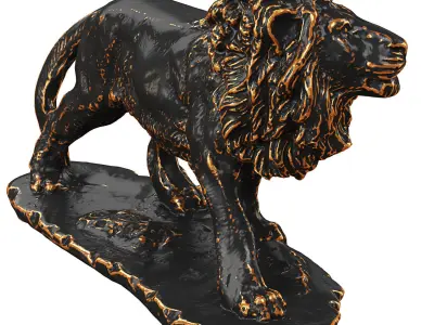 Lion figurine 3D model