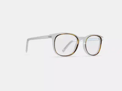 Durand Eyeglasses in Crystal with Oak Barrel 3D model