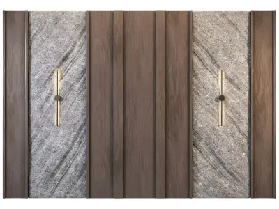 Decorative Plaster Wall Panel 11 3D model