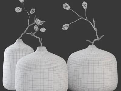 Decor  Vases Set 9 3D model