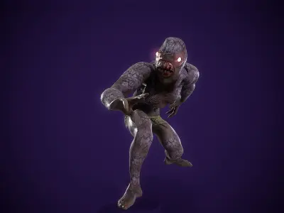 Creature monster bichion Low-poly 3D model