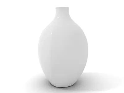 Glossy White Vase model pack Low-poly 3D model